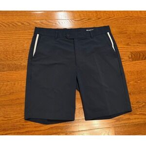 G/FORE Maverick Golf Shorts Mens 34 Chino Navy Blue Performance Stretch 9.5"